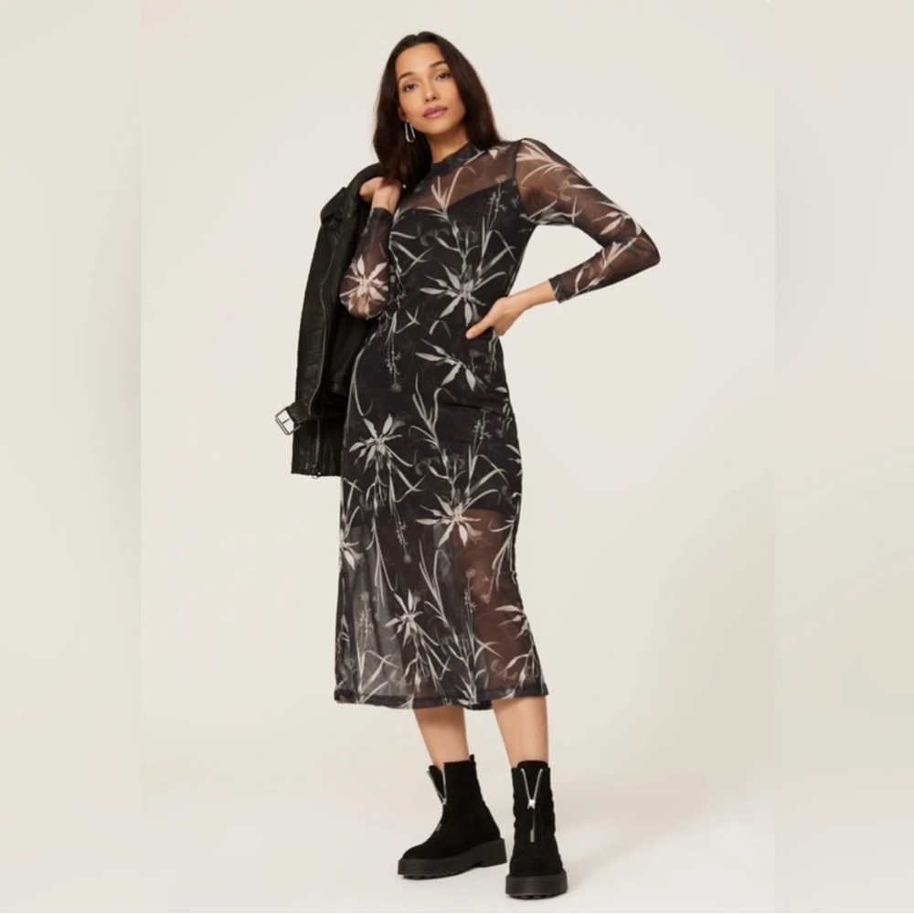 ALLSAINTS 298067 Women Hanna Rutland Long
Sleeve Midi Size 6